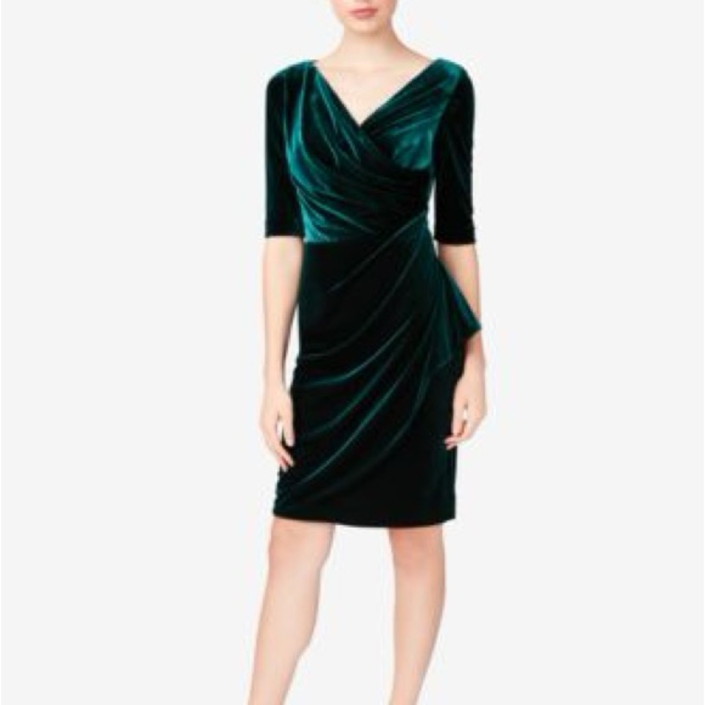 Betsy‎ Johnson Velvet Surplice Wrap Dress - Size 8
